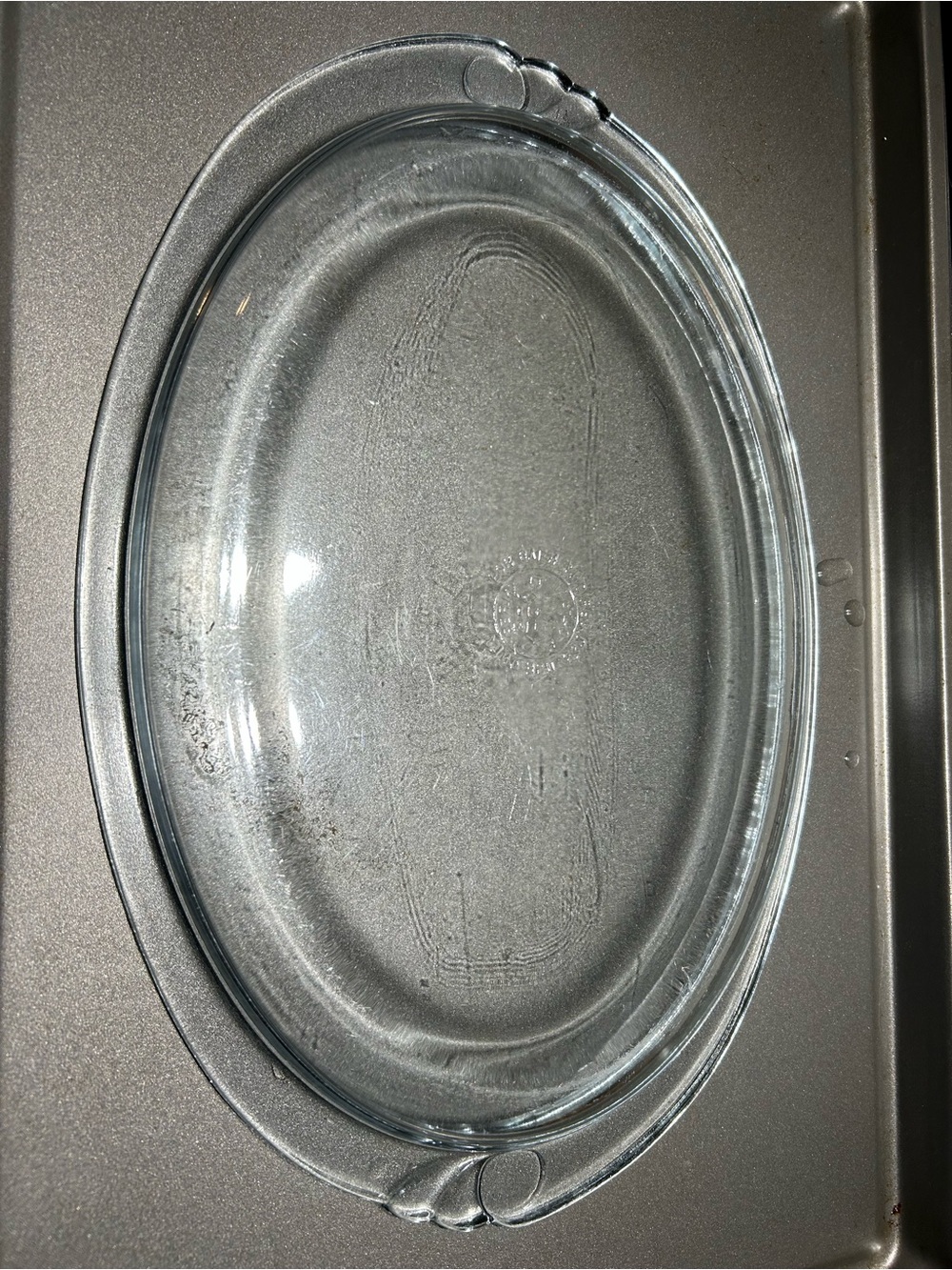 Pyrex TM #812 Oval Clear Glass Lid to Bake-and-Broil Fits #053 ; Fits #043 1.5Qt - Picture 7 of 7